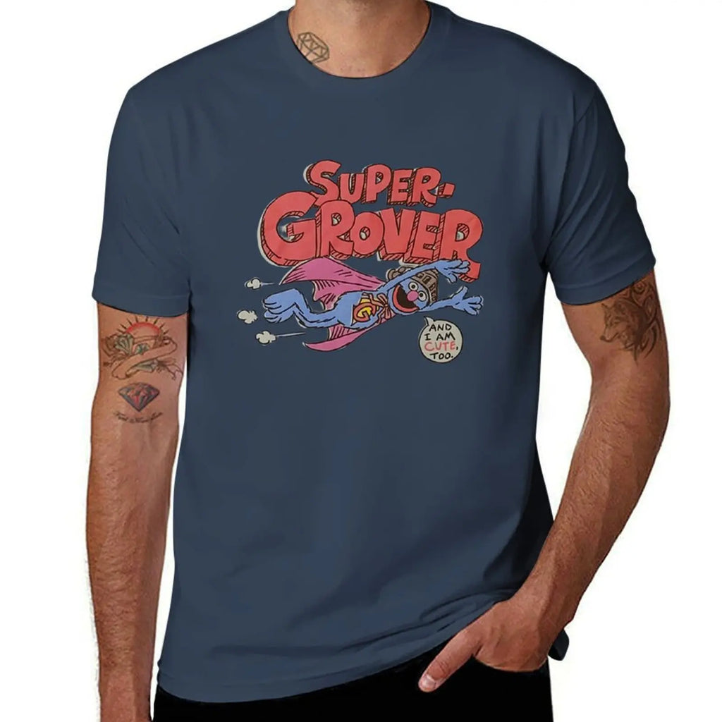 Super Grover And I'm Cute Too T-Shirt man graphic t shirt t shirt personalised T-Shirt