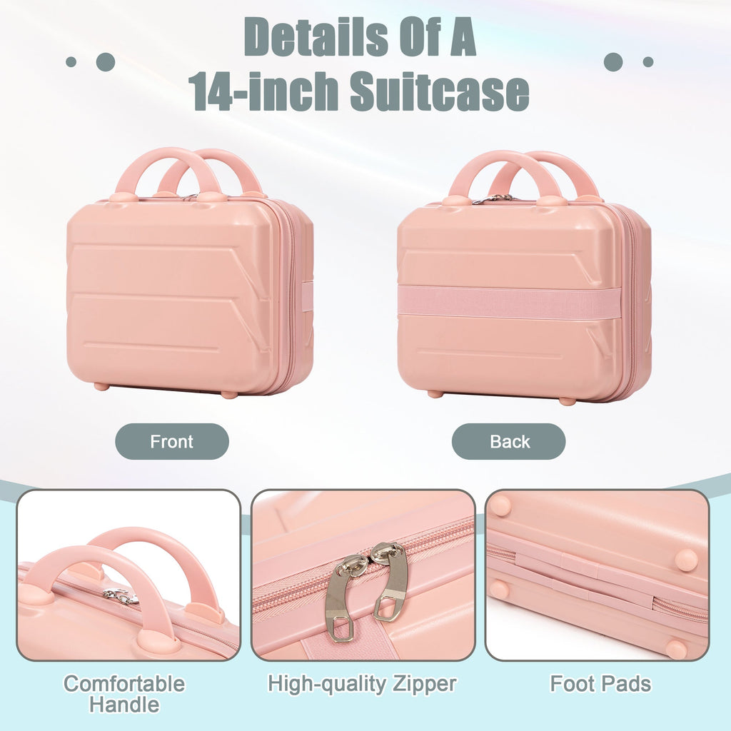 2-Piece ABS Spinner Wheel Luggage Set with Combination Lock