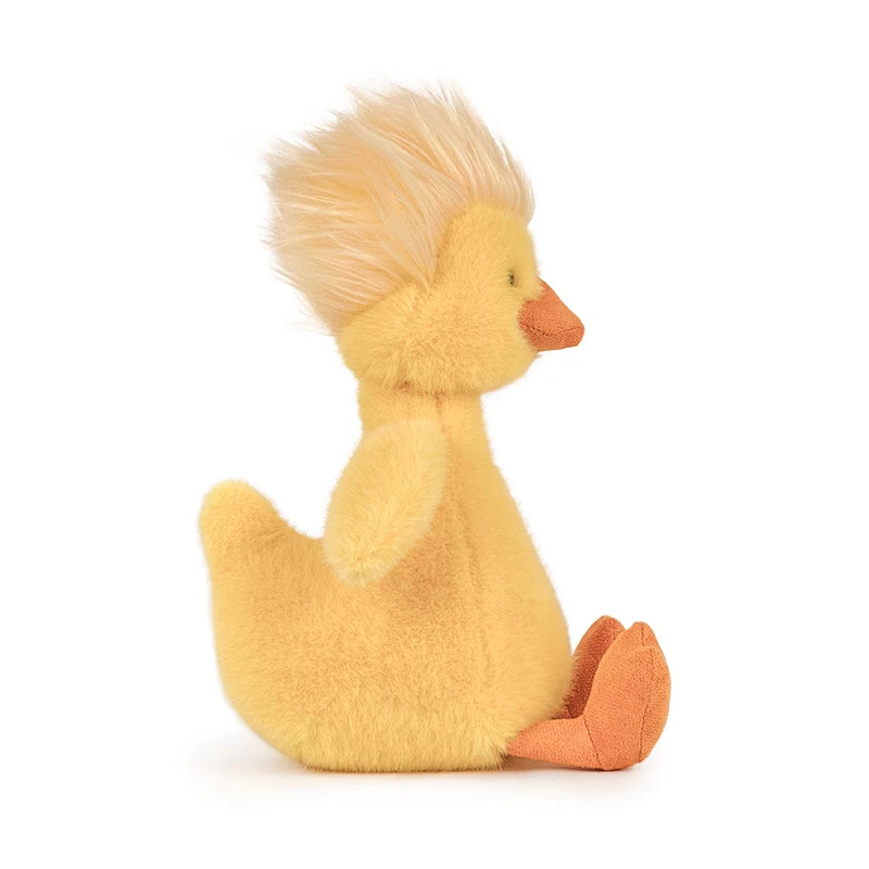 26cm Funny Yellow Duck Plush Toy Homemade hairstyle Duck Plush Doll for Boys And Girls To Accompany Sleeping Gift