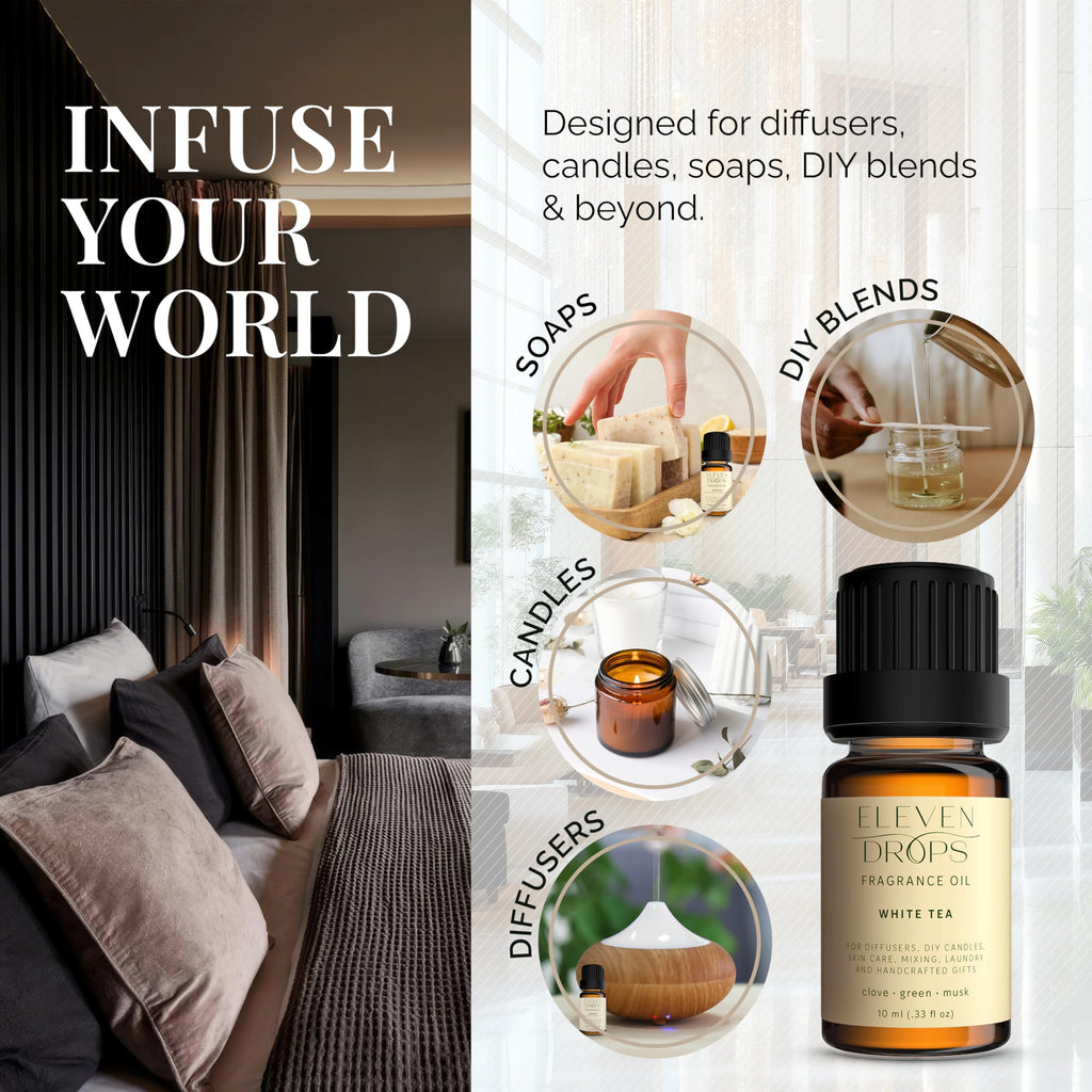 White Tea Essential Diffuser Oil - Premium Luxurious Fragrance Oil