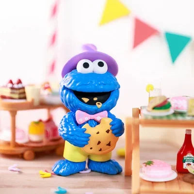 POP MART Sesame Street Party Series Blind Box Toys Kawaii Anime Action Figure Surprise Genuine Original Mystery Box Girls Gift