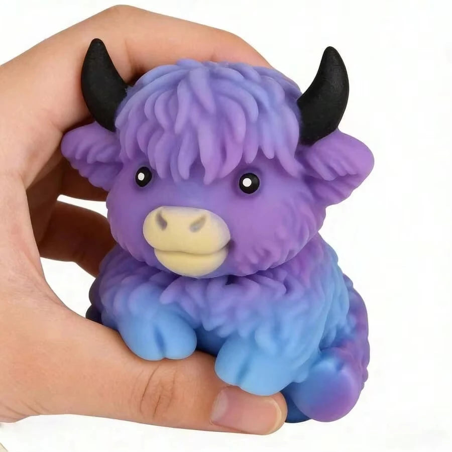Scottish Highland Cow Squishy Slow Rebound Anxiety Relief Fidget Toy,Squishy Toys,Kid Toys,Juegos Para Niños,Cheese Squishy