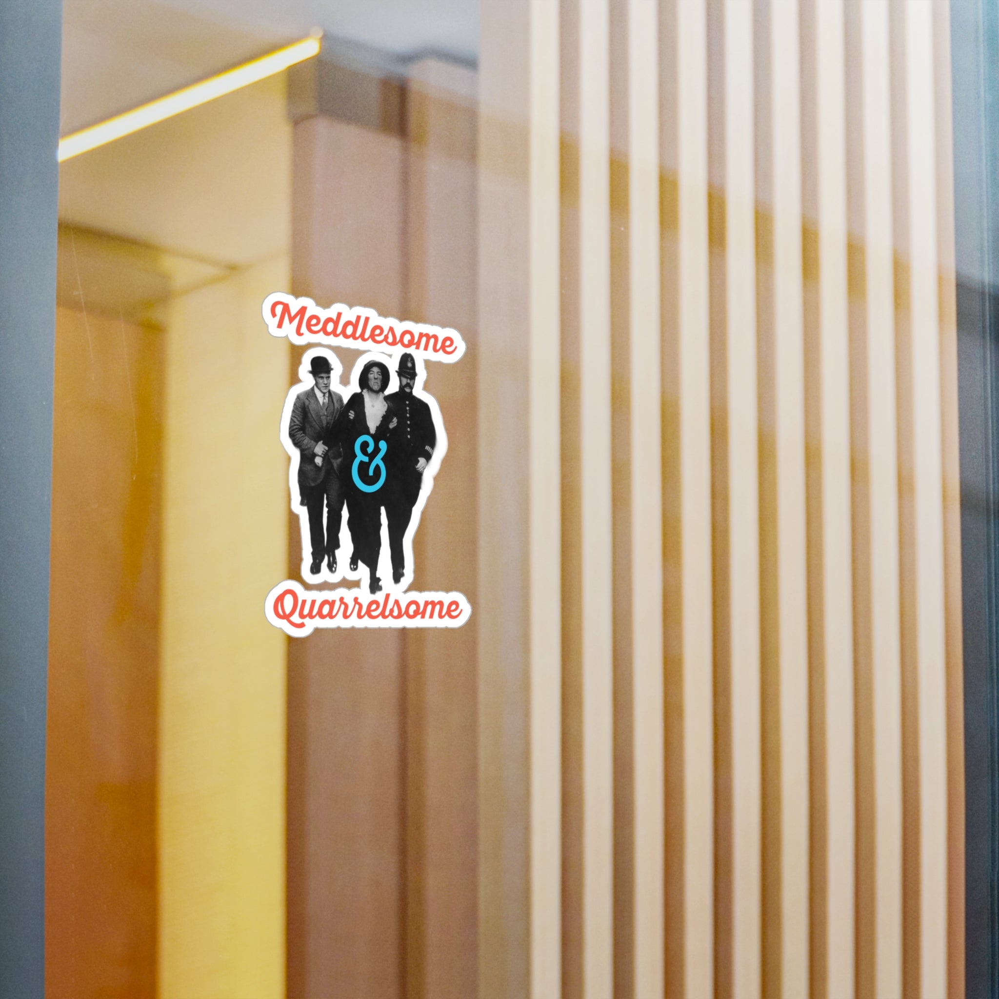 Meddlesome & Quarrelsome Kiss-Cut Vinyl Decal | Vintage Comic Trio Sticker