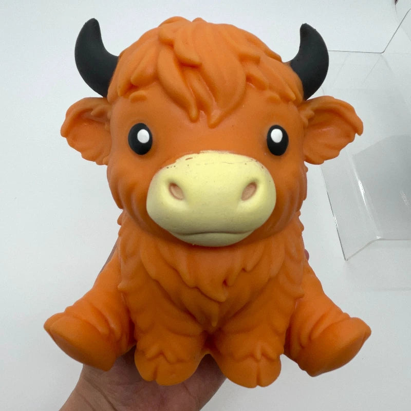 Jumbo Highland Cow Stress Balls Squishies Fidget Toy Squeeze Ball Fidget Toy for Adults Slow-Rising Stress Relief Squeeze Toy