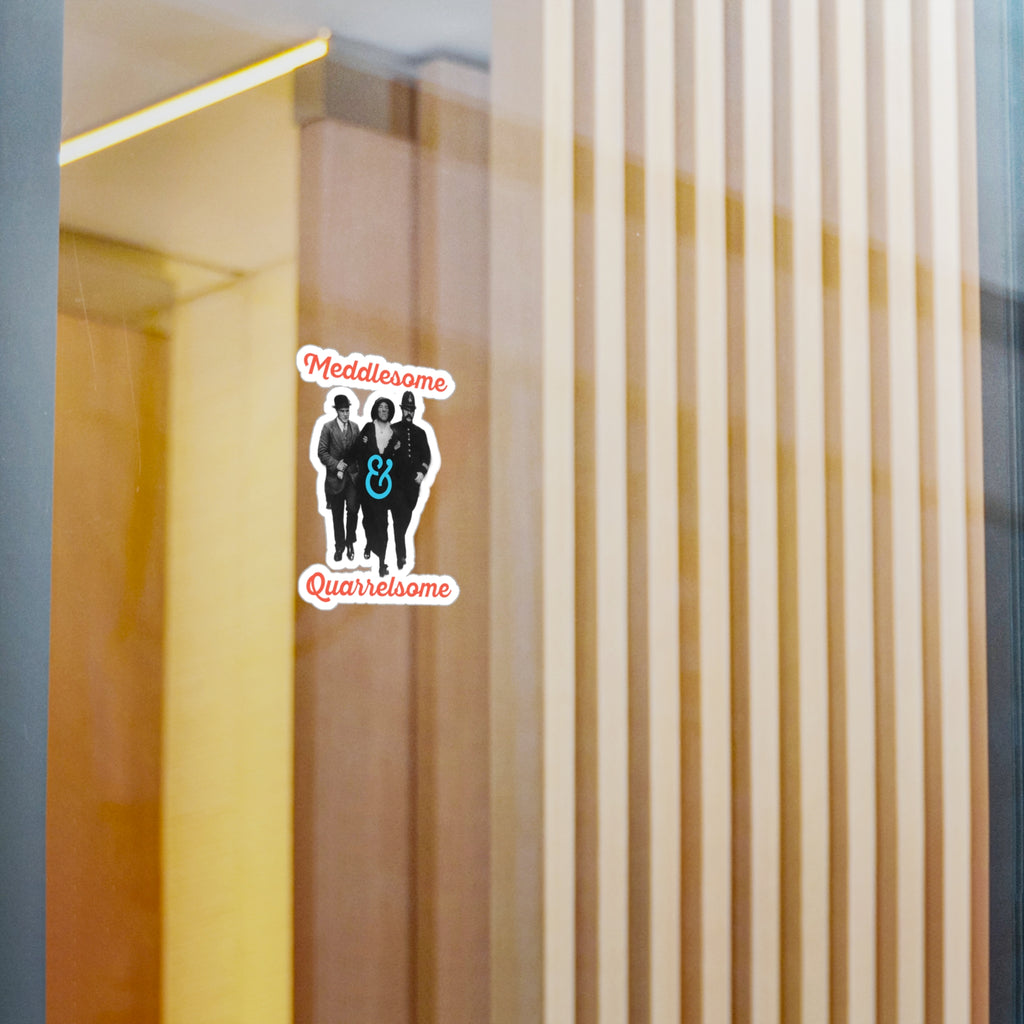 Meddlesome & Quarrelsome Kiss-Cut Vinyl Decal | Vintage Comic Trio Sticker