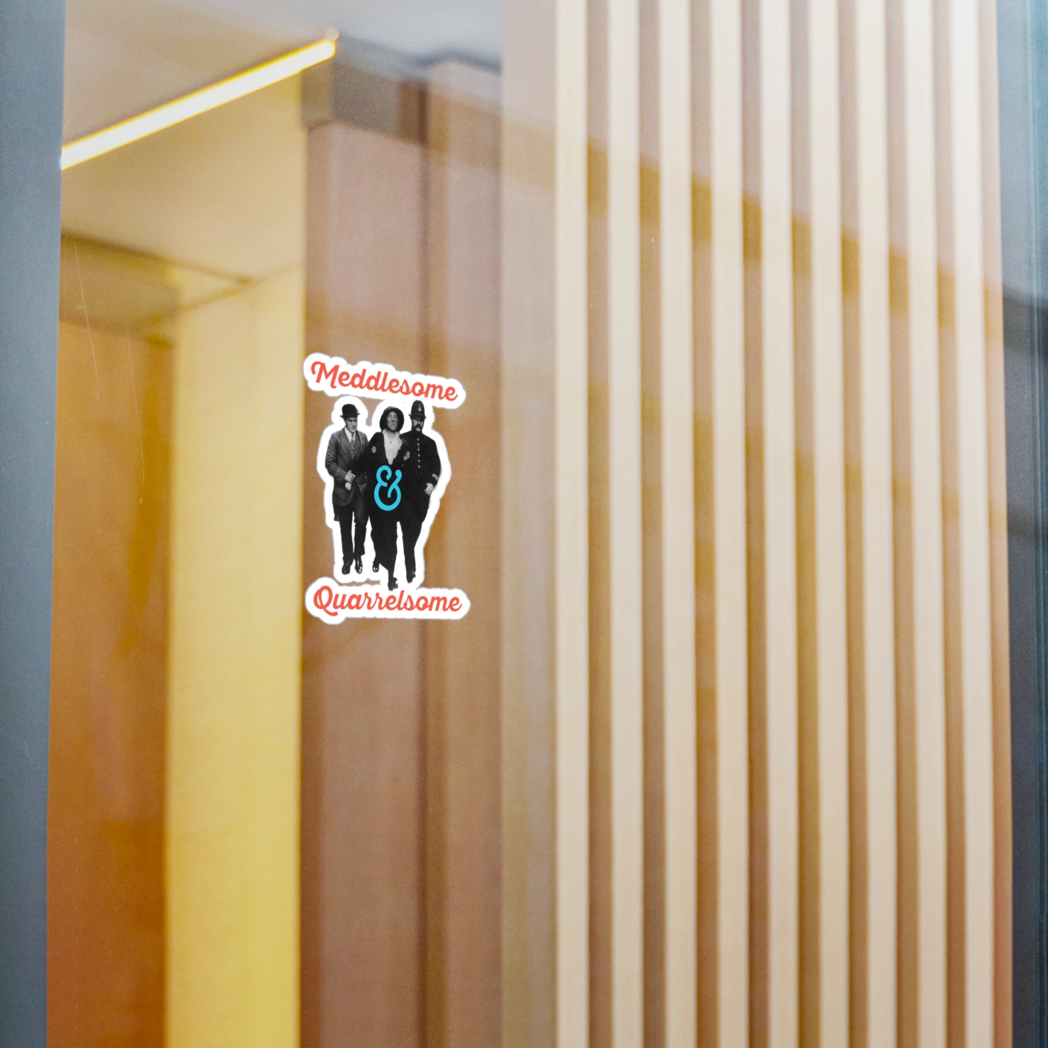 Meddlesome & Quarrelsome Kiss-Cut Vinyl Decal | Vintage Comic Trio Sticker