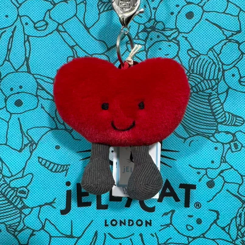 High quality cotton candy plush keychain, sky dragon, croissant toy JC bag charm cake little bear plush keychain decoration gift