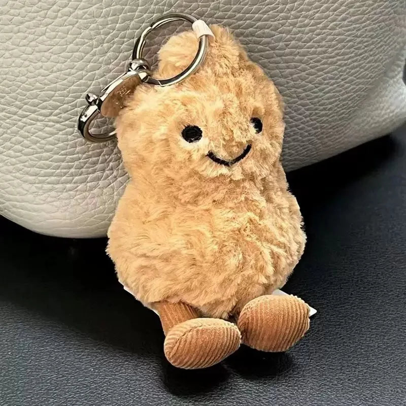 High quality cotton candy plush keychain, sky dragon, croissant toy JC bag charm cake little bear plush keychain decoration gift