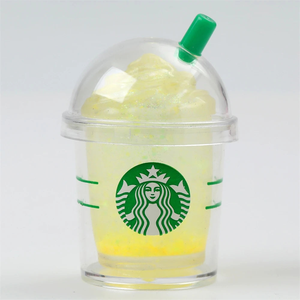 Kawaii Iced Coffee Cup Squishy Fidget Toy Soft Squeeze Stress Relief Mini Drink Decompression Toy Birthday Gift for Kids