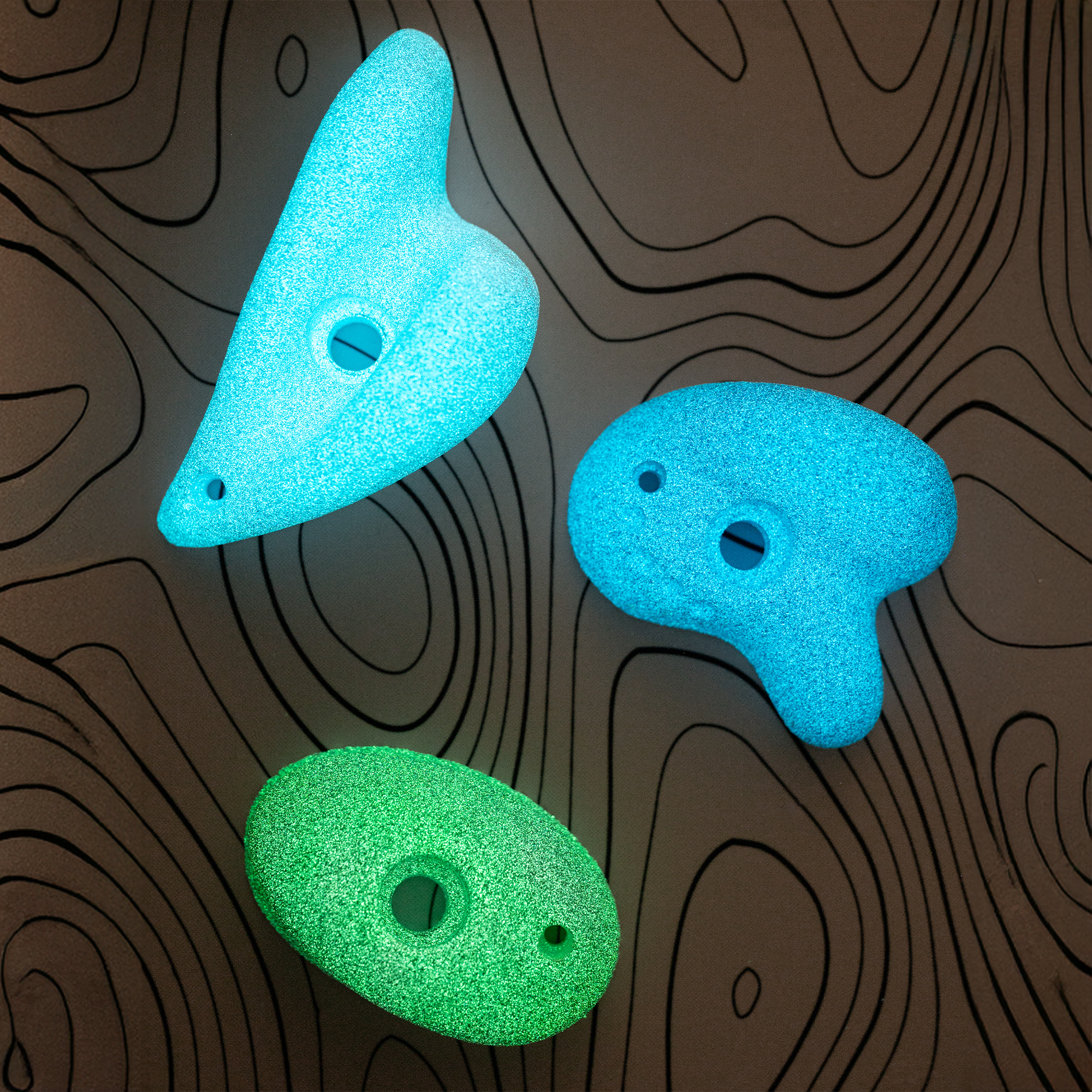 Premium Rock Climbing Holds (Aurora) - Glow-in-the-Dark Rock Climbing Holds