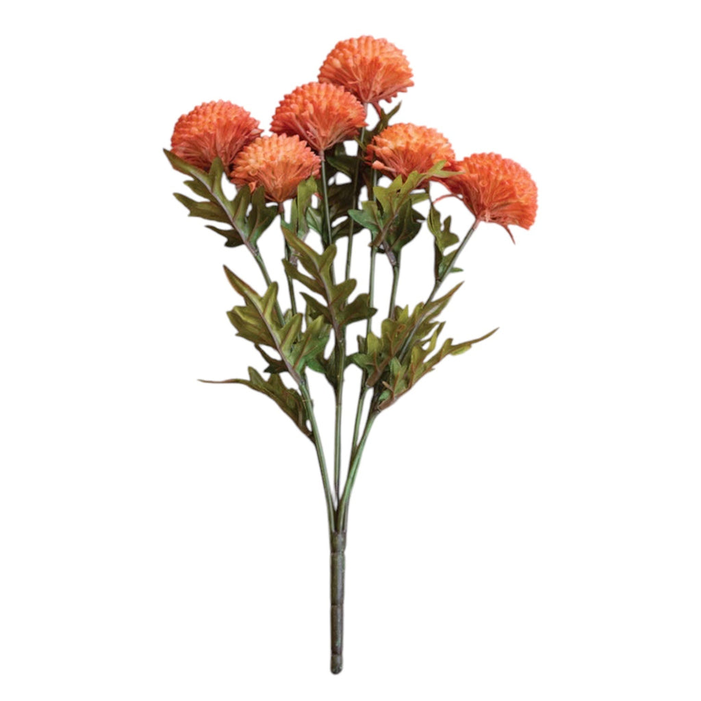 Artificial Orange Ball Dahlia Bundle