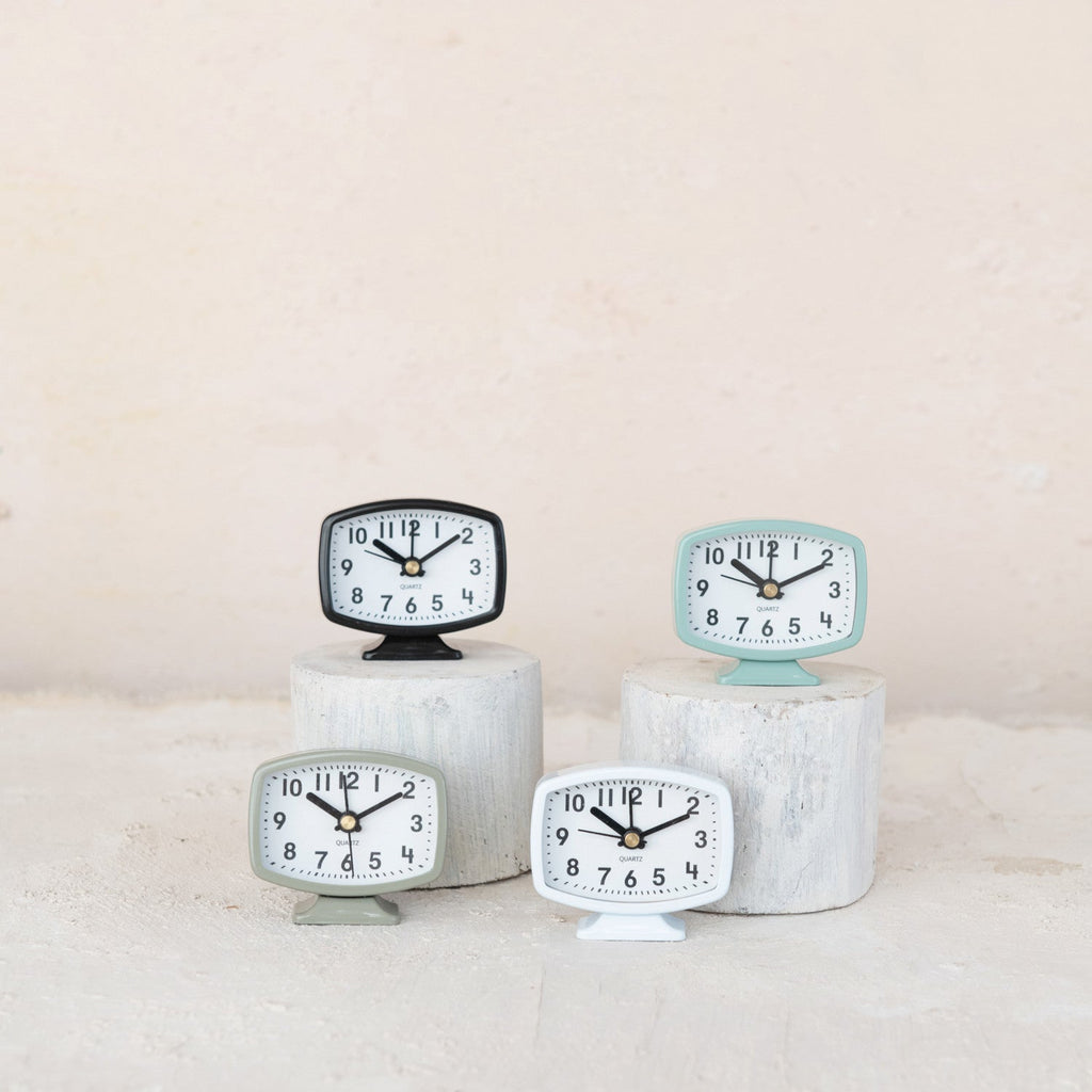 Mini Metal Footed Alarm Clock | 4 Colors