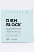 DISH BLOCK® solid dish soap - 4.4 oz (125g) bar - Fragrance Free - No Tox Life®