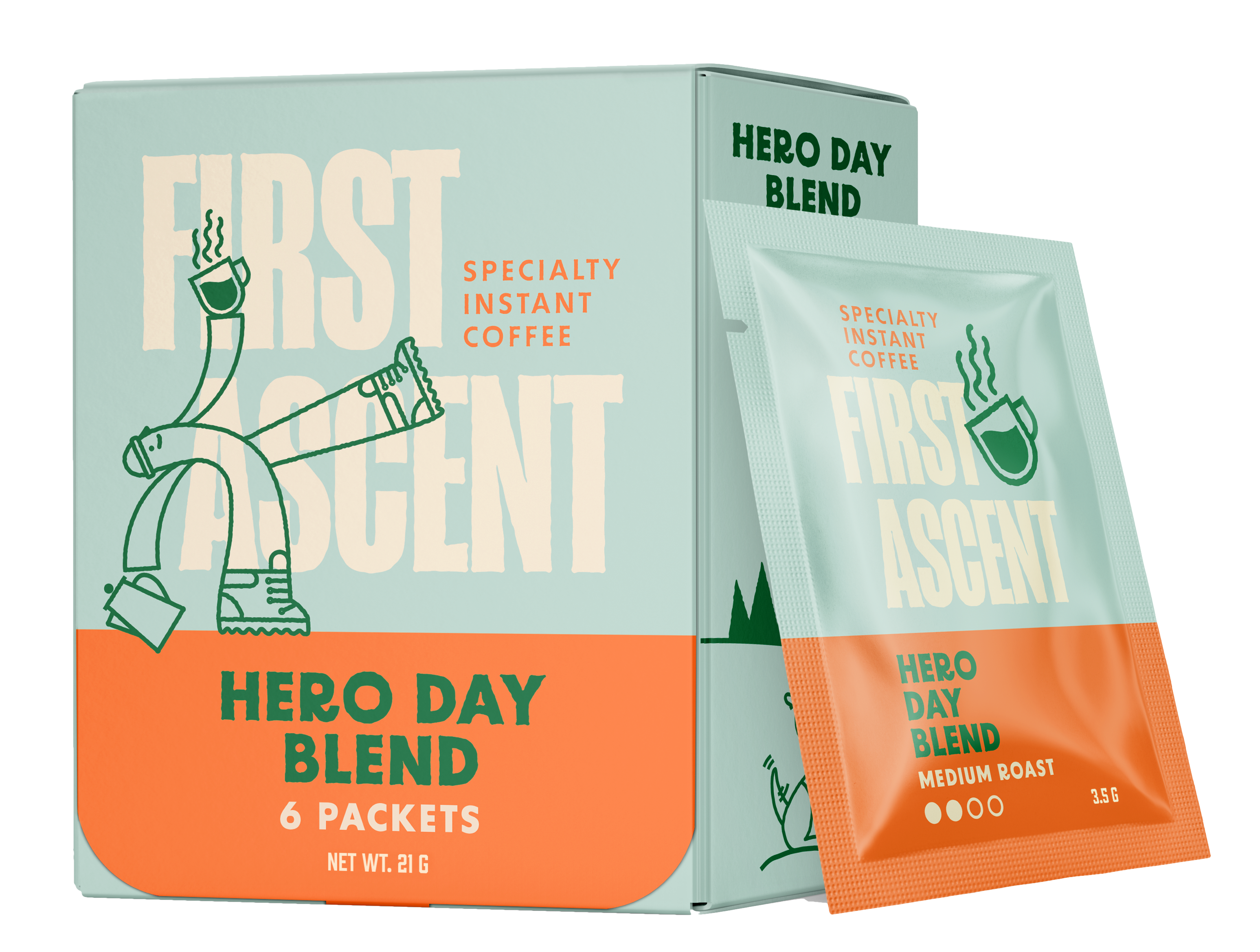 Hero Day Medium Roast Instant Coffee 6-Packets
