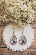 Beautiful Colorful Floral Drop Earrings