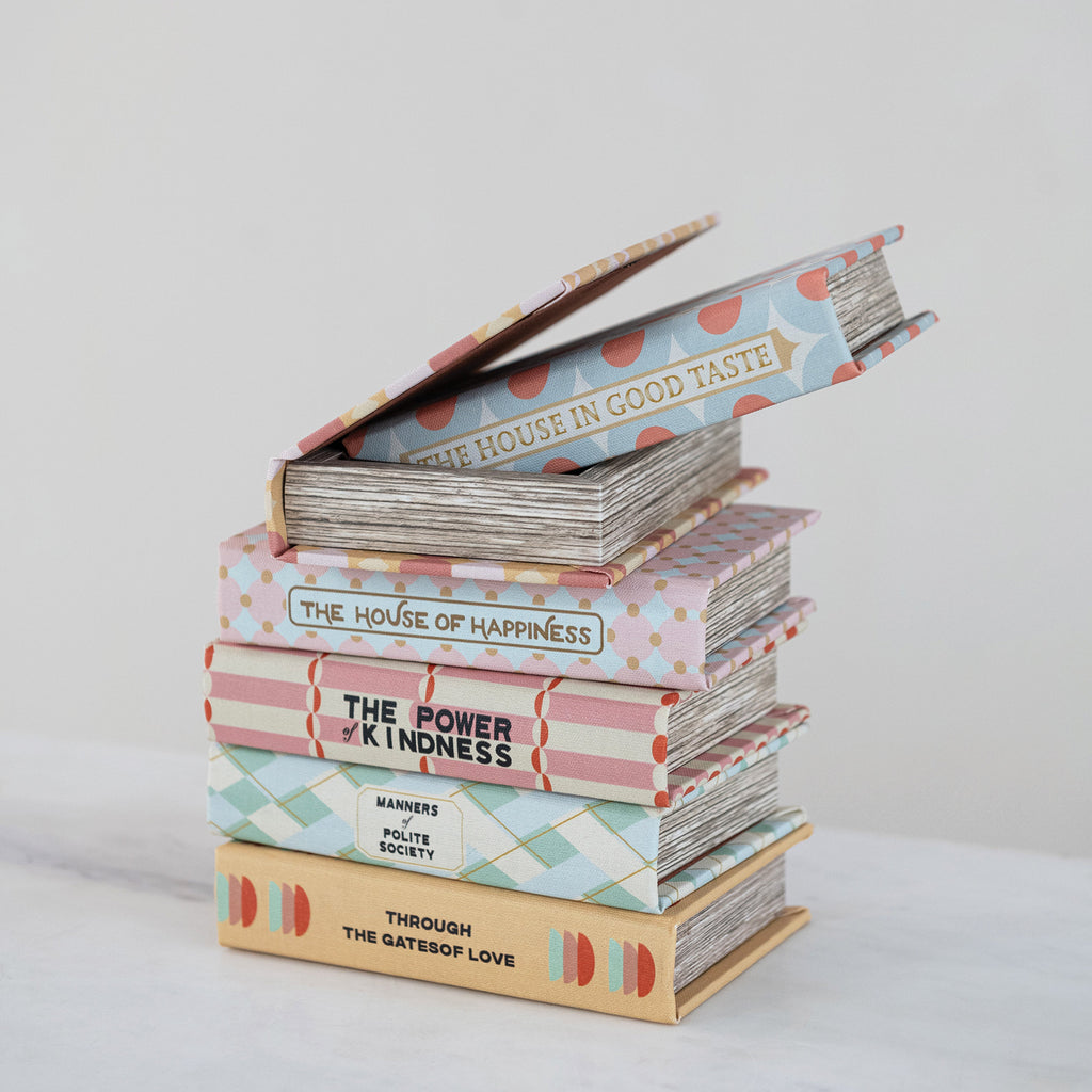 Mid-Century Retro Storage Book Boxes