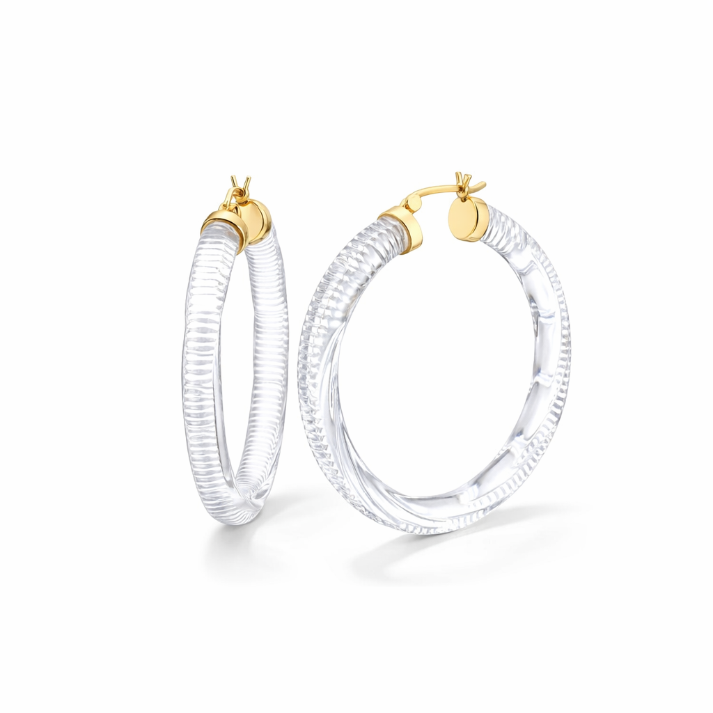 INSTYLE Lucite Hoop Earrings
