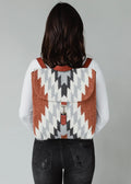Rust, Cream & Gray Aztec Backpack