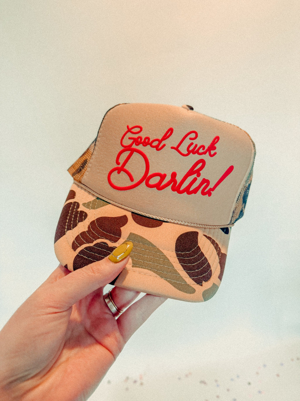 Underground Original Design: Good Luck Darlin!, Puff Western Trucker Hat