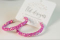 Pink Glitter Hoops