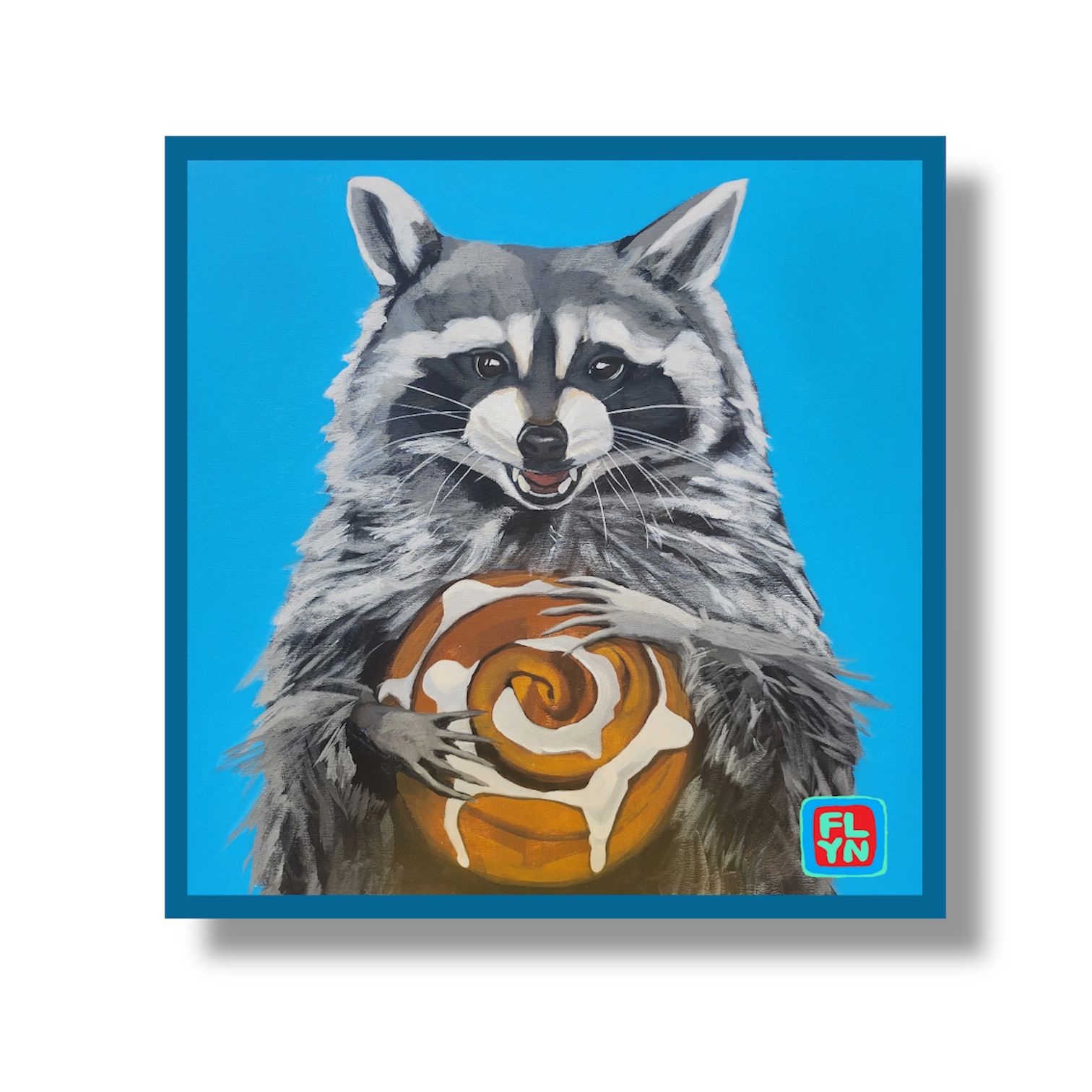 Cinnabun Square Raccoon Sticker