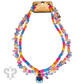 Beaded two-strand necklace, Austrian crystal - LC