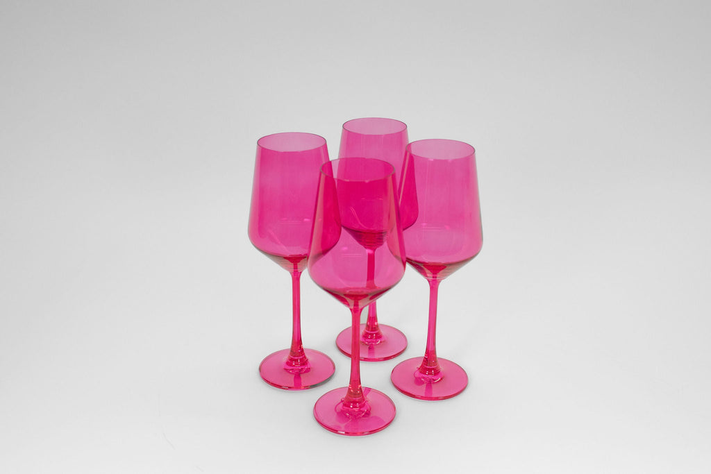 Hot Hot Pink - Stemless Colored Wine Glass