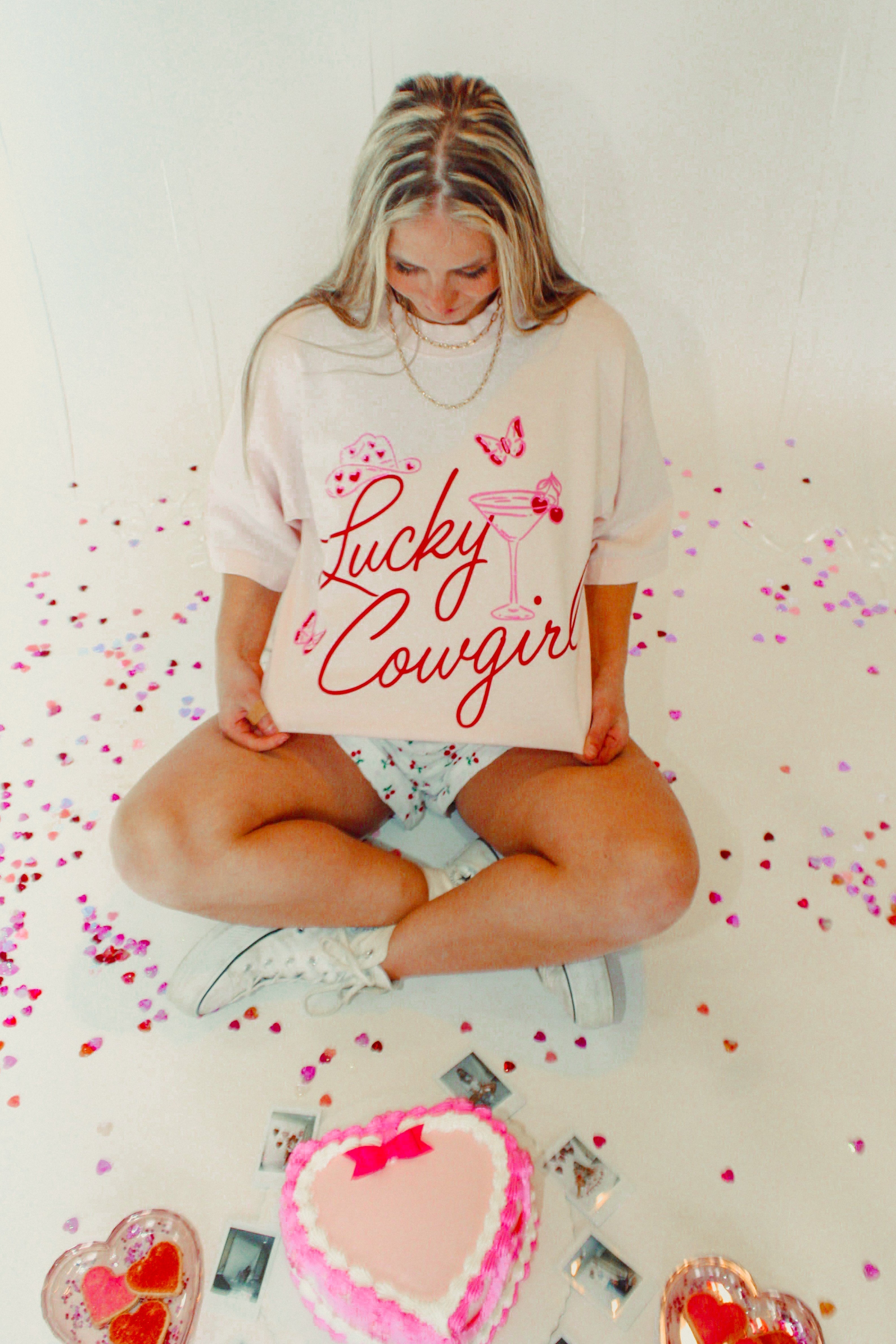 Underground Original Design: Lucky Cowgirl Boxy Cotton TShirt