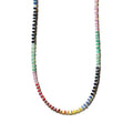 Rainbow Sapphire and Opal Gemstone Beaded Necklace