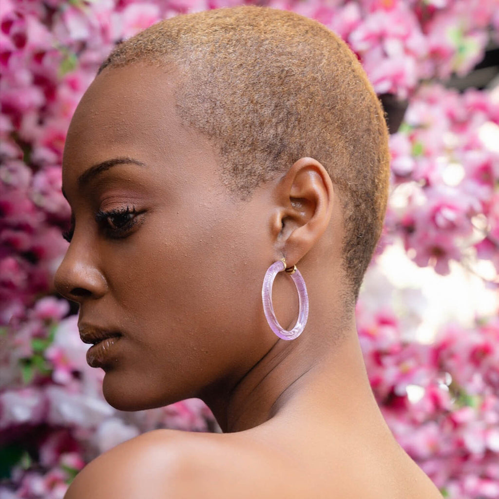 INSTYLE Lucite Hoop Earrings