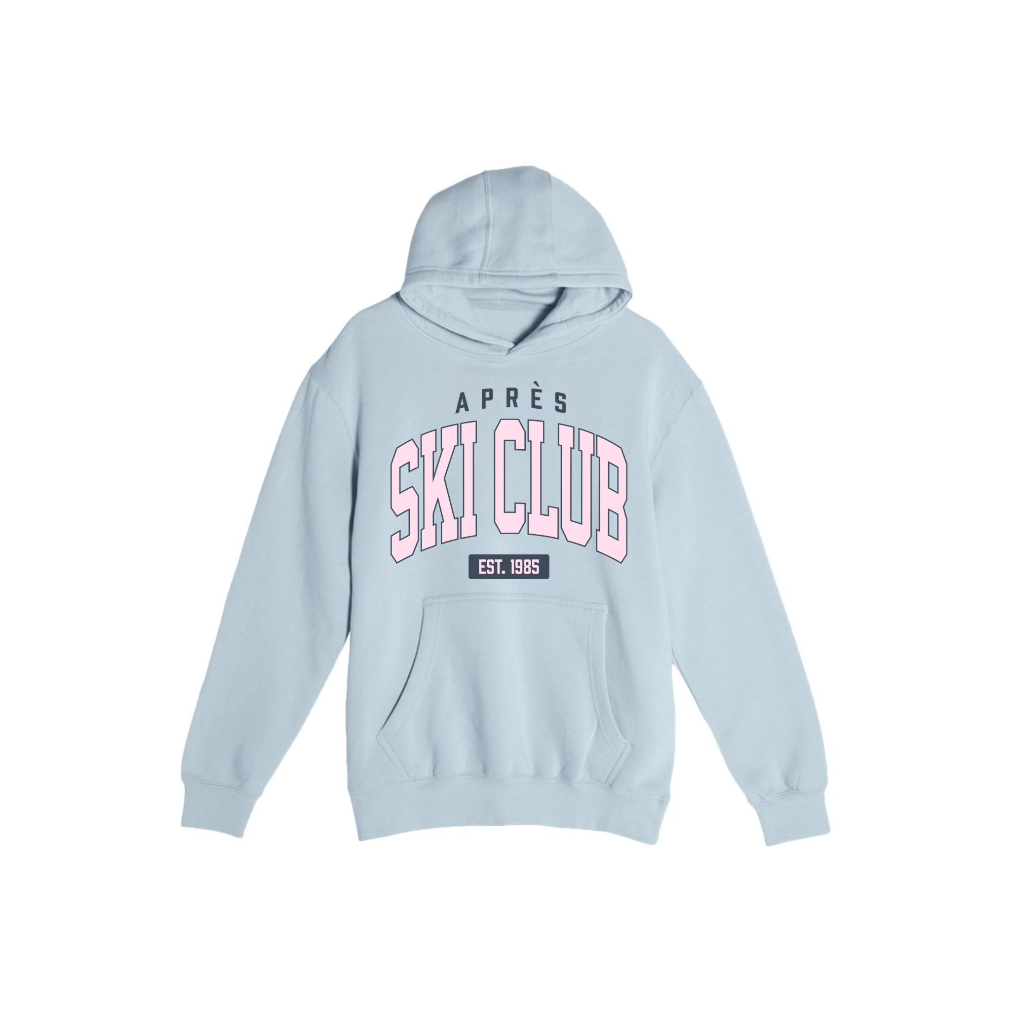 Après Ski Club Hoodie | Pink & Navy Graphic