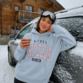 Après Ski Club Hoodie | Pink & Navy Graphic
