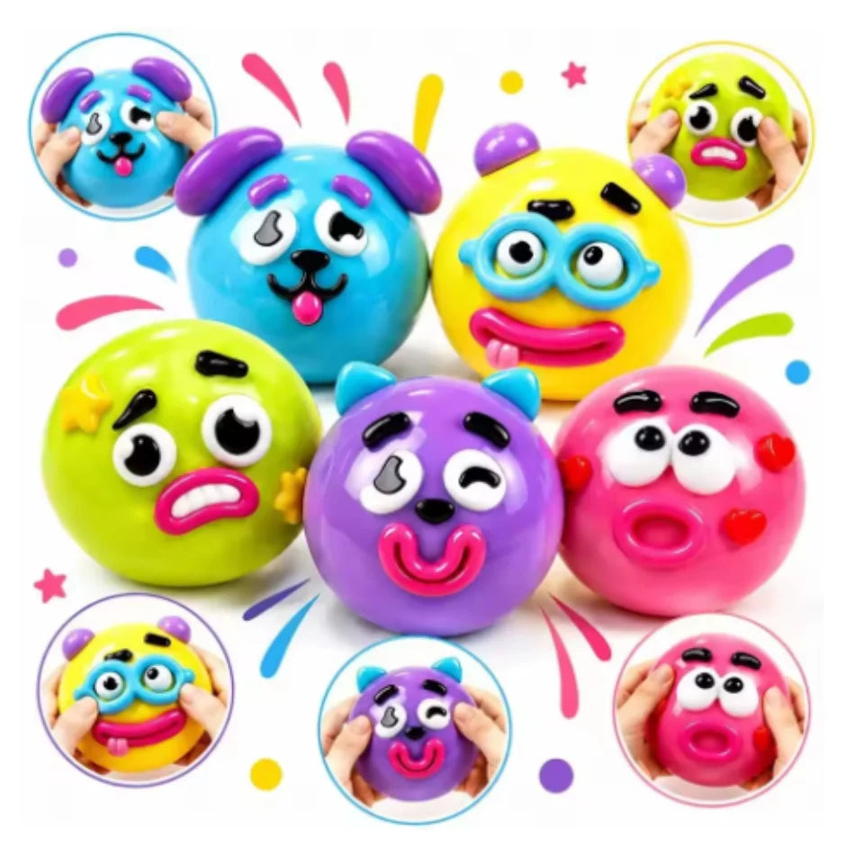 Blind Box Smushers Curiosities Dog Face Swap Squishy Toy Squeeze Toys