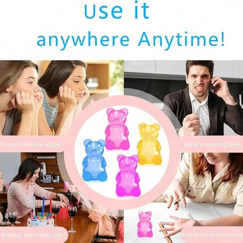 NEEDOH Soft Gummy Bear Fidget Squeeze Toy TPR Sensory Stress Relief