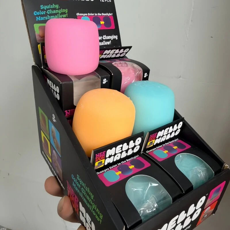 Needoh Mello Mallo Squishy UV Reactive Sun Color Changing Soft Stress