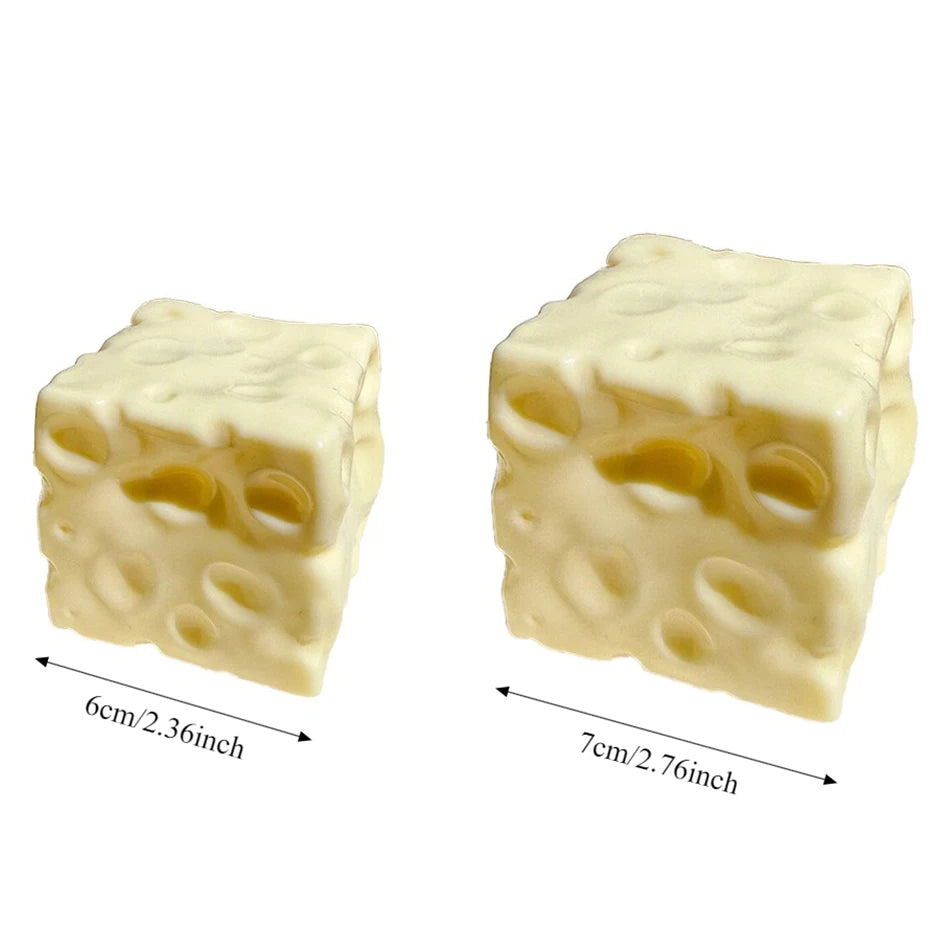 5/6/7CM Jumbo Cheese Cube Stress Ball Shapeable Squeeze Decor