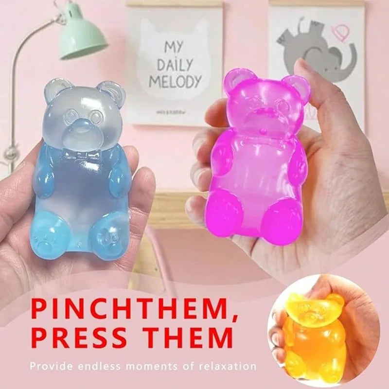 NEEDOH Soft Gummy Bear Fidget Squeeze Toy TPR Sensory Stress Relief