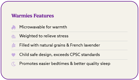 Warmies Purple Curly Bear