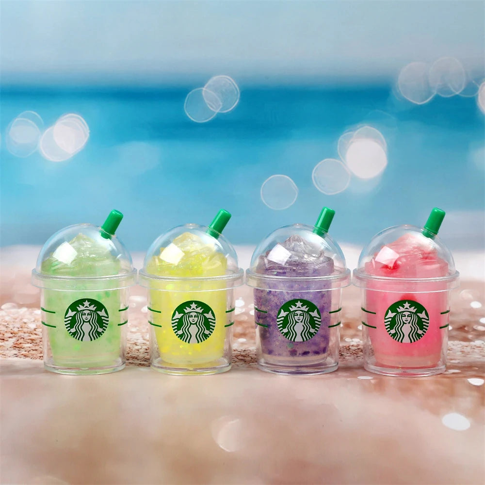 Kawaii Iced Coffee Cup Squishy Fidget Toy Soft Squeeze Stress Relief Mini Drink Decompression Toy Birthday Gift for Kids