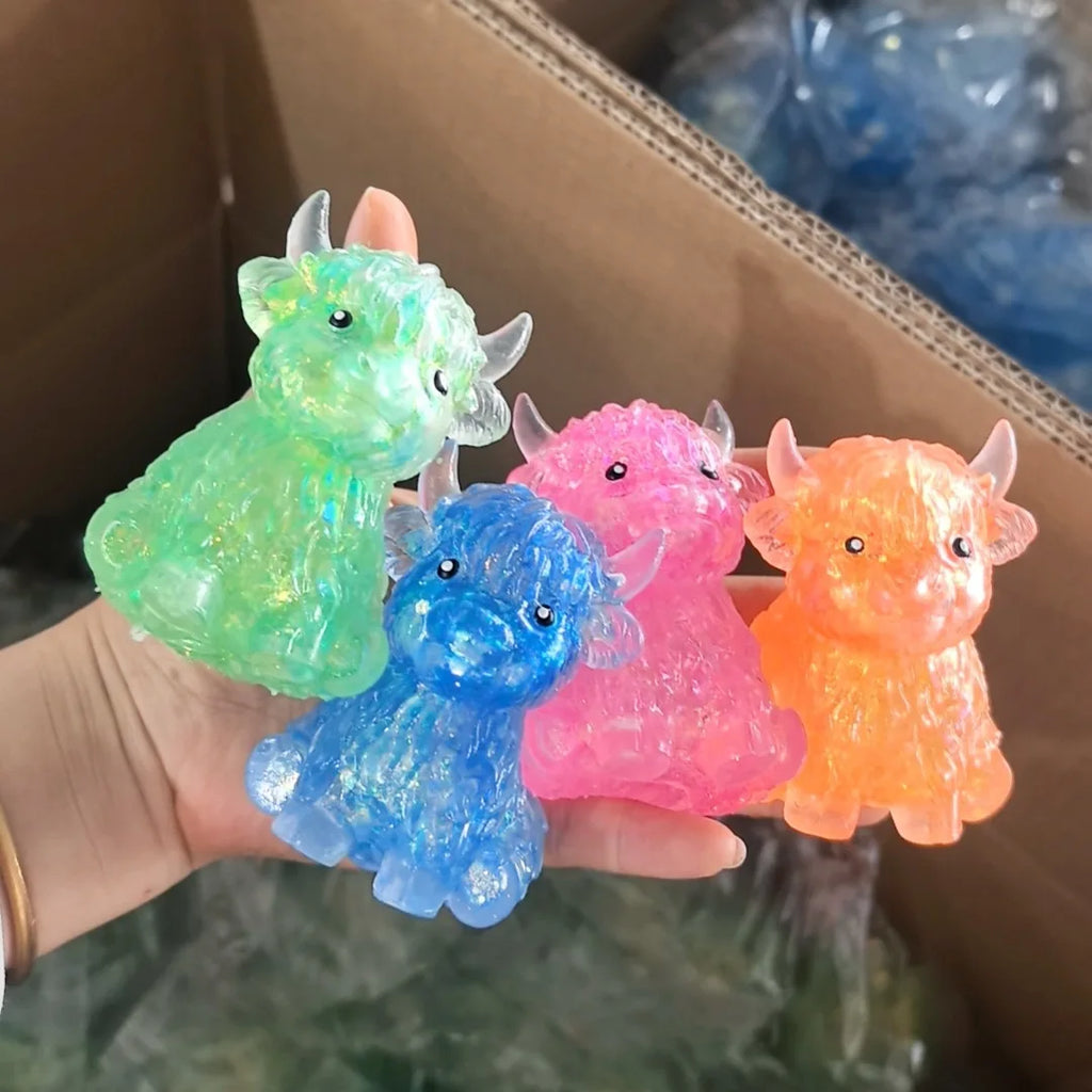 Scottish Highland Cow Squishy Slow Rebound Anxiety Relief Fidget Toy,Squishy Toys,Kid Toys,Juegos Para Niños,Cheese Squishy