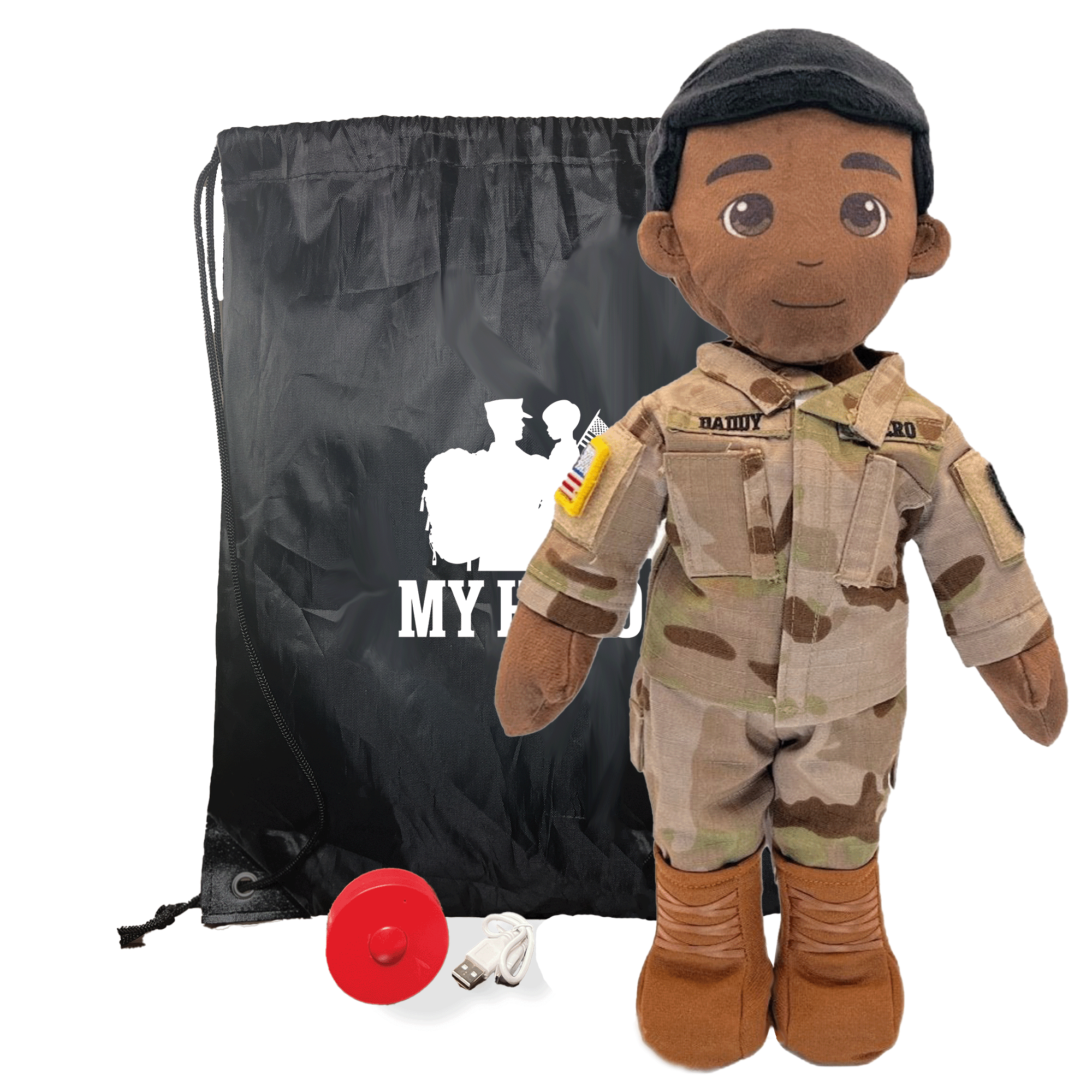 My Hero™ Army Soldier Daddy Doll | Custom Recordable Plush