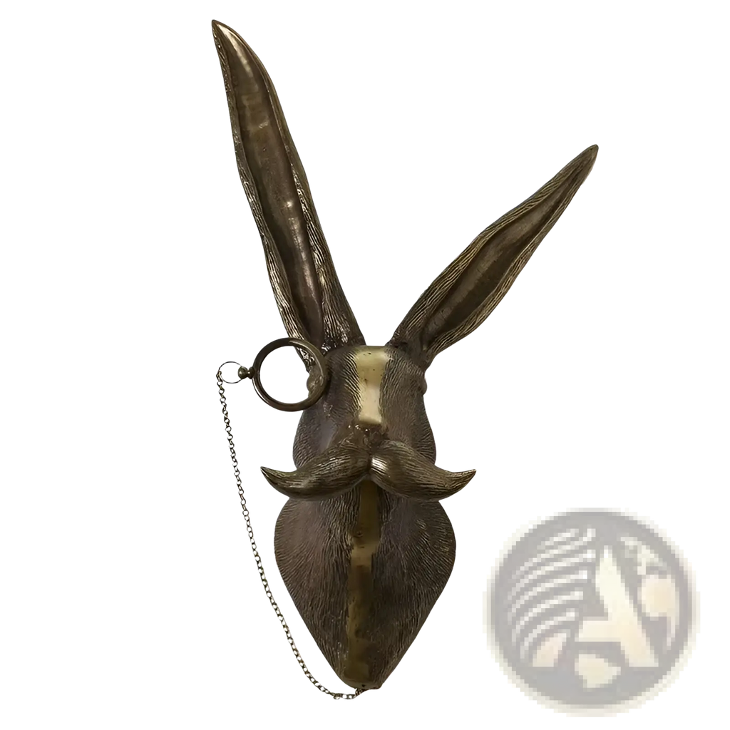 Animal Head Wall Decor Brass Resin Figurines with Glasses