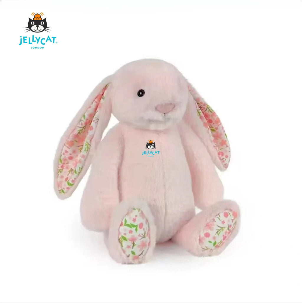 Best-seller  JC Cute Long Ears Rabbit Plush Toy Very Soft White Pink Bunny Doll Sleeping Plushies Home Decor Xmas Gifts Girl