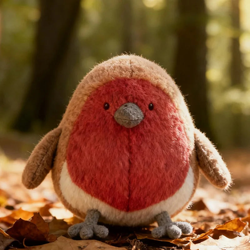 Kawaii Robin Plush Toys Soft Skin-friendly Sleep Companion Realistic Desktop Decorative Item Birthday Gifts For Friends Children
