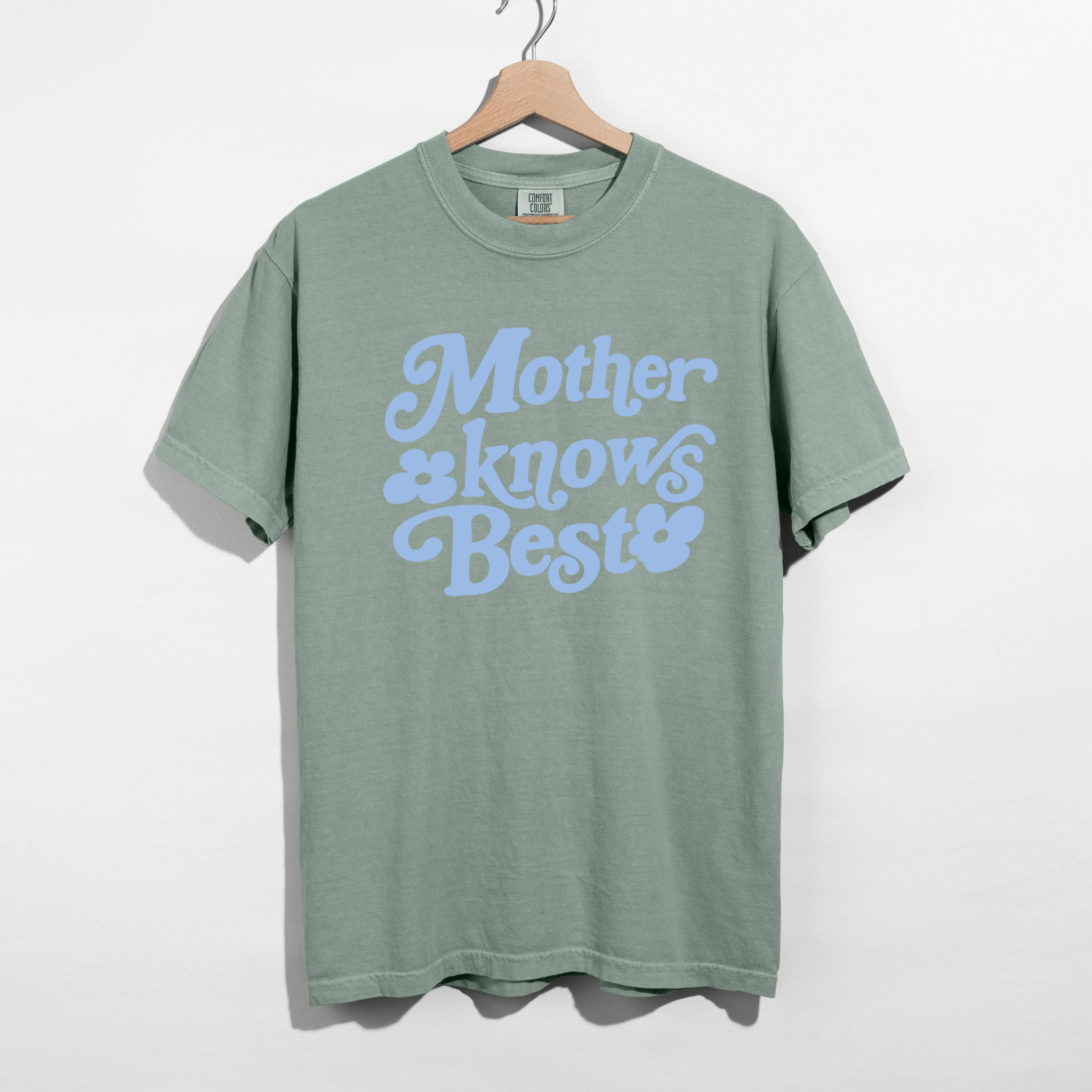 Mother Knows Best Retro Graphic Tee | Vintage Style Mom Shirt | Cute Motherhood Tee