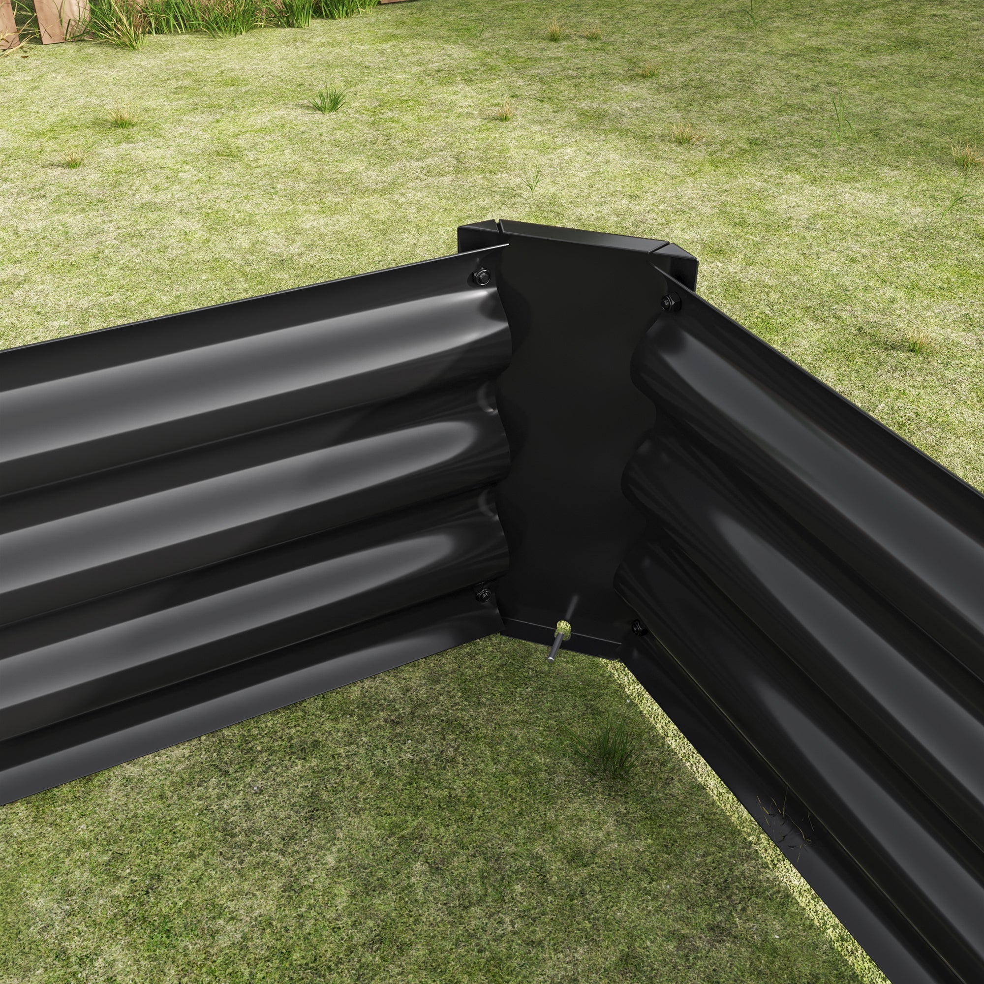 Raised Garden Bed Outdoor 6×3×1 ft Metal Raised Rectangle Planter Bed