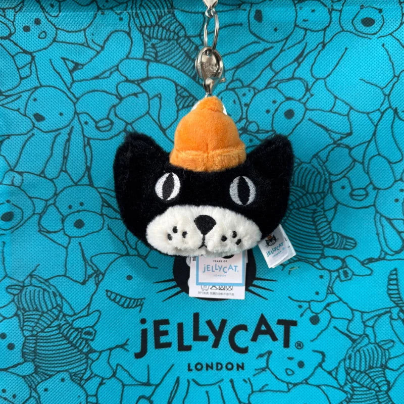 Hot-selling UK limited edition tea bag marshmallow cartoon cat plush interactive toy pet girl gift graduation seasongiftkeychain