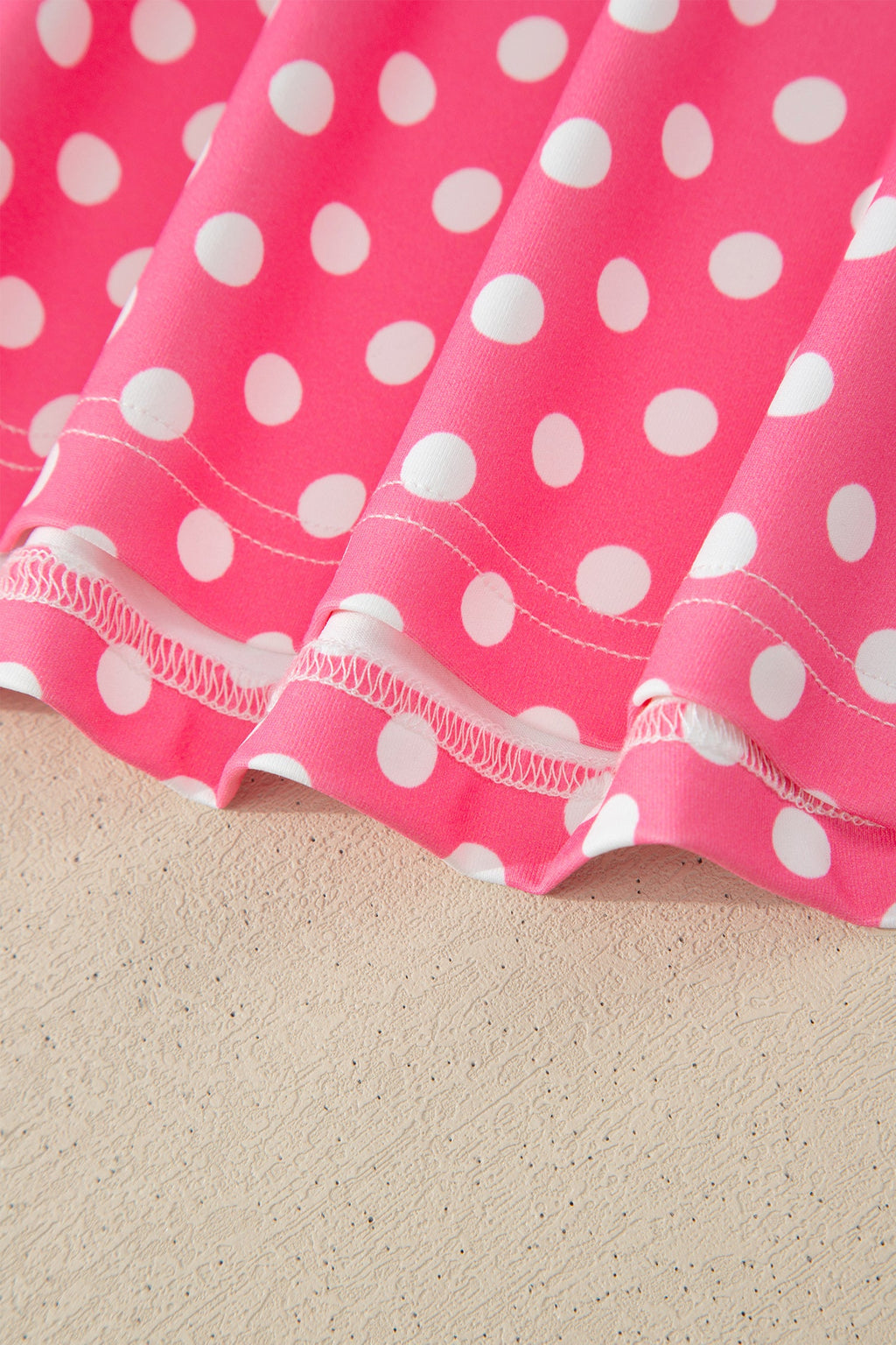 Pink Polka Dot Print Slim Tank Loose Pants 2pcs Outfit