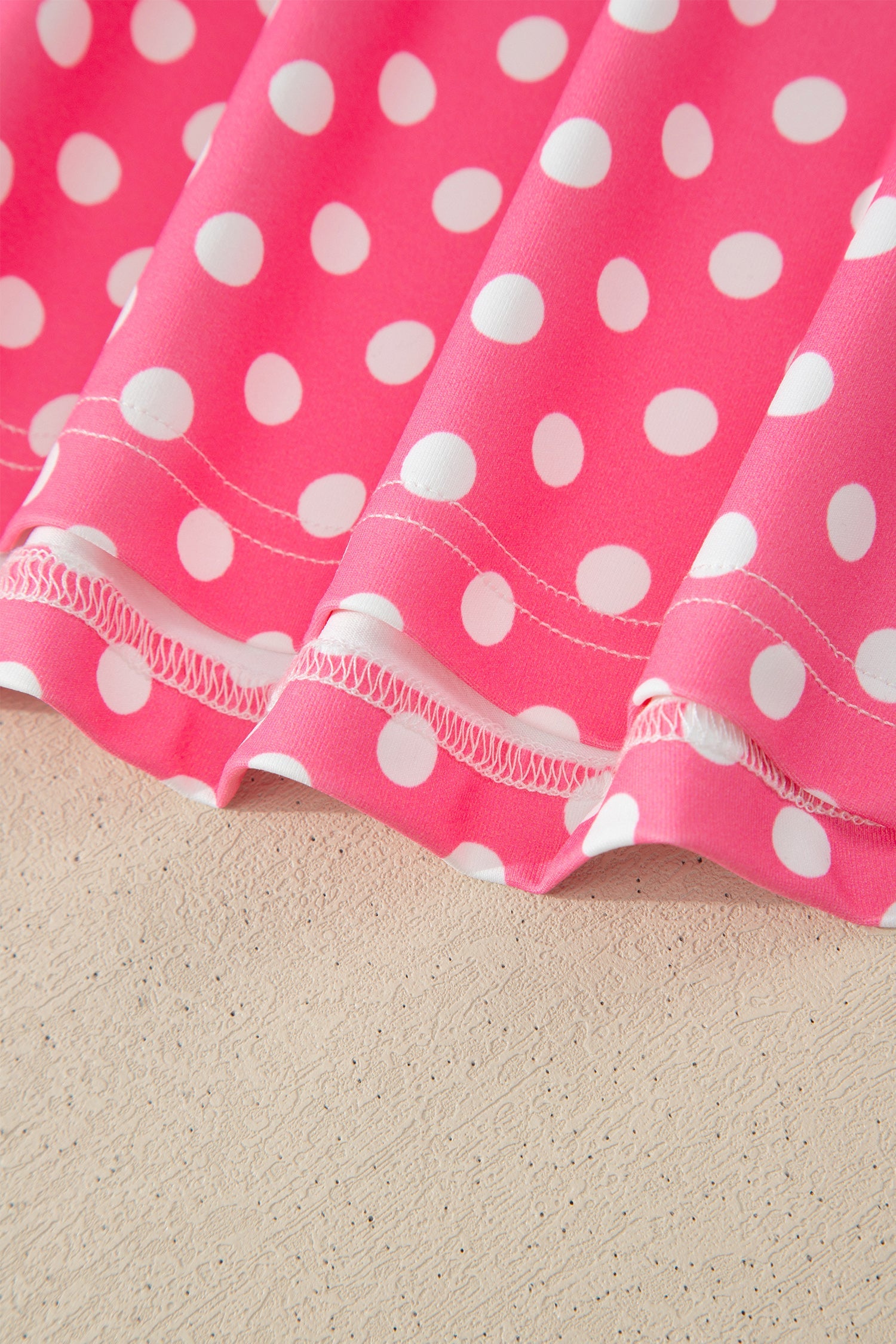 Pink Polka Dot Print Slim Tank Loose Pants 2pcs Outfit