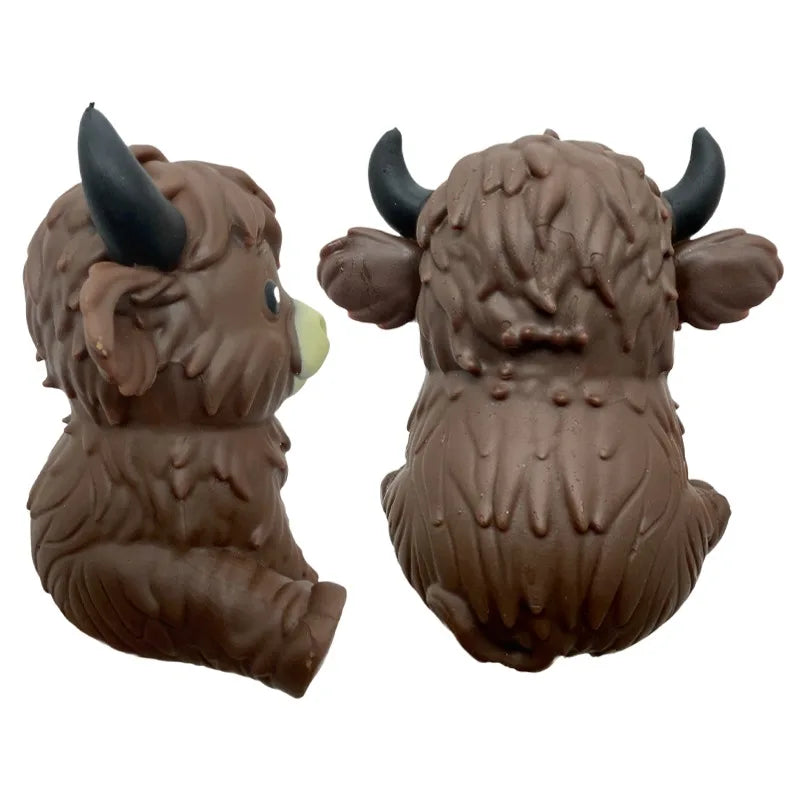 Jumbo Highland Cow Stress Balls Squishies Fidget Toy Squeeze Ball Fidget Toy for Adults Slow-Rising Stress Relief Squeeze Toy